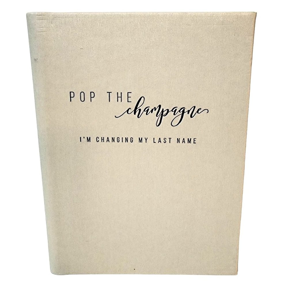Pop the Champagne Leatherette Journal with Enclosed Spiral 6 x 8 Notebook NEW